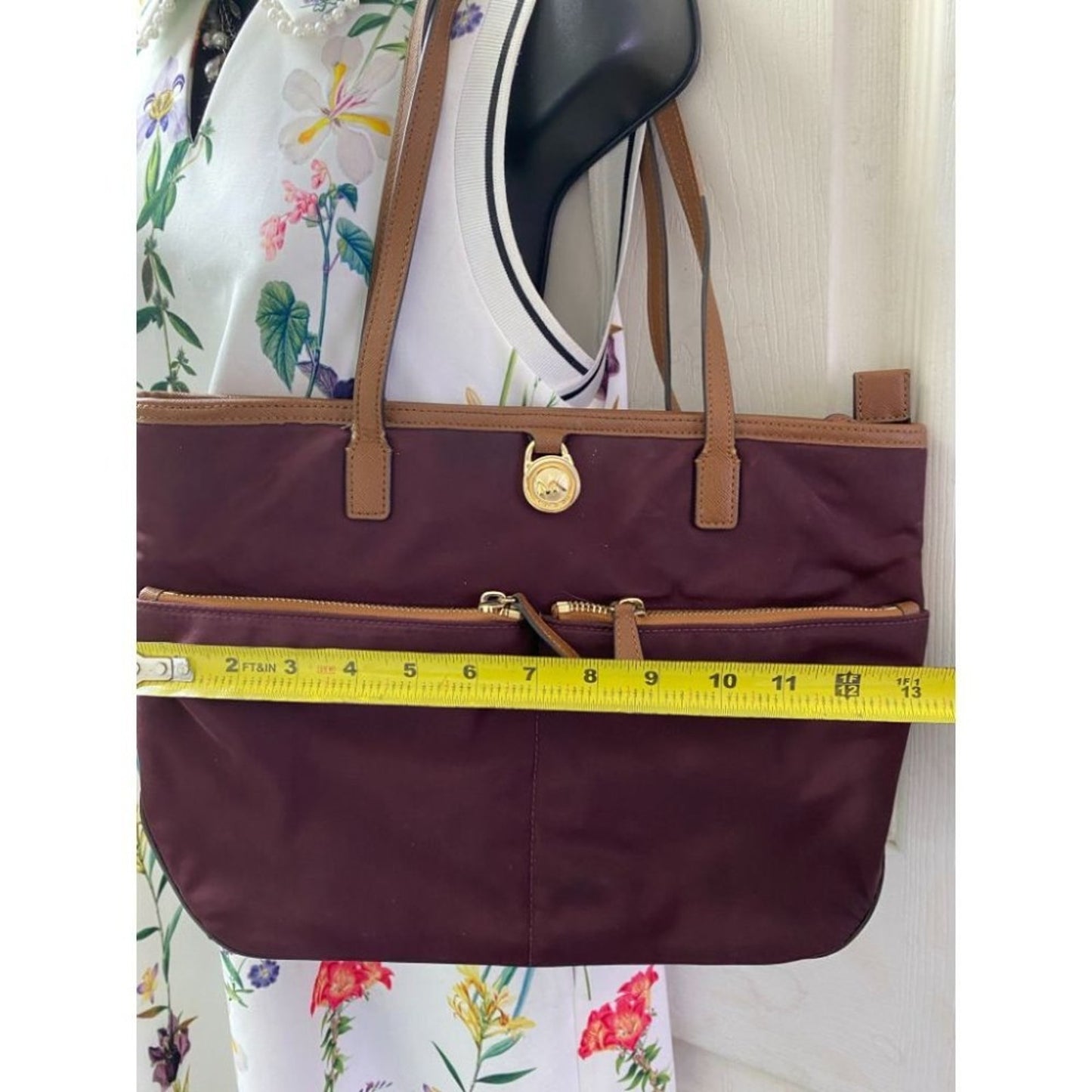 Michael Kors Purple Nylon Tote Bag