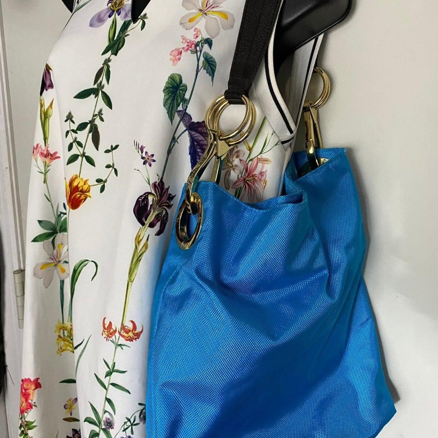 JPK Paris Blue Nylon Shoulder Bag