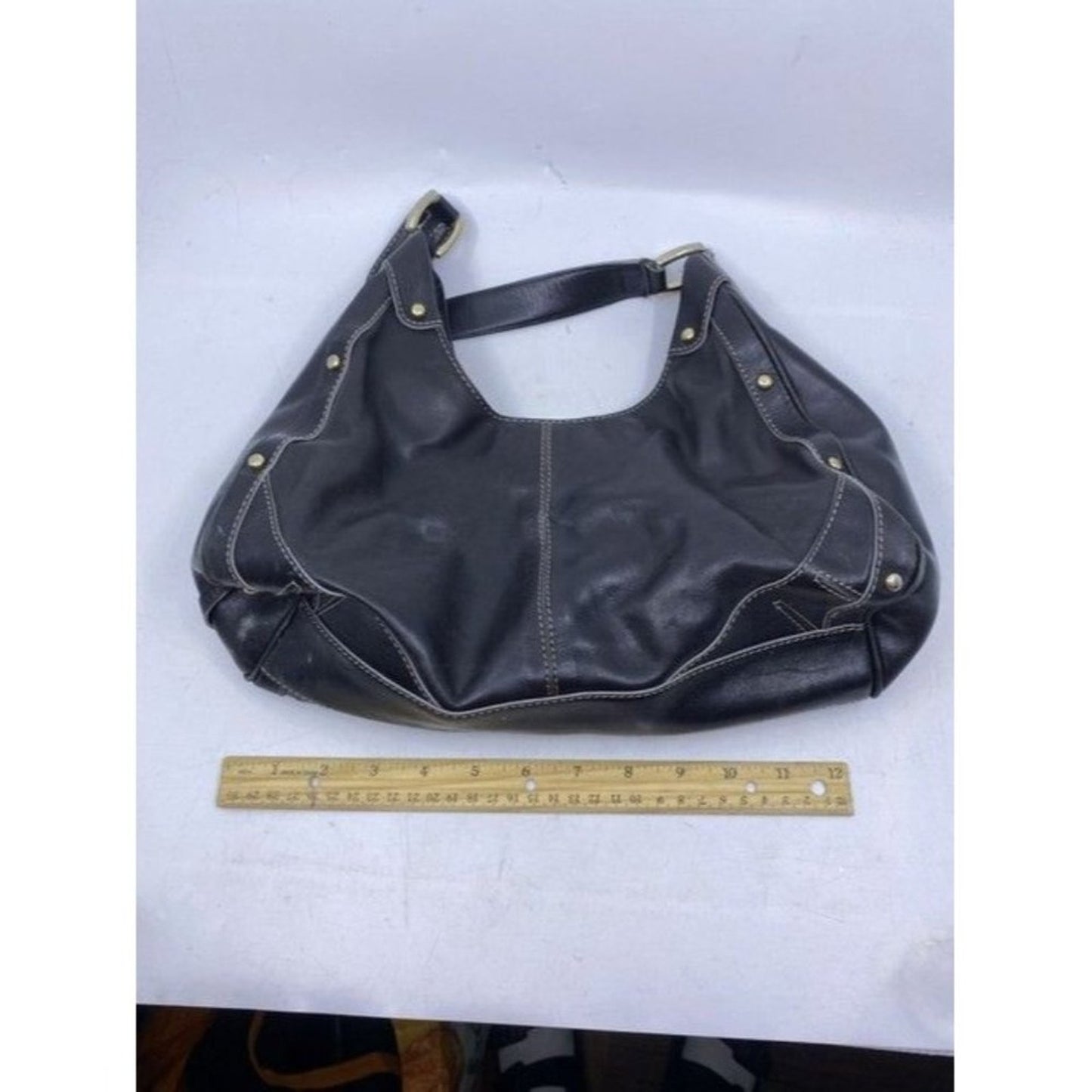 Cole Haan Medium Black Leather Shoulder Bag