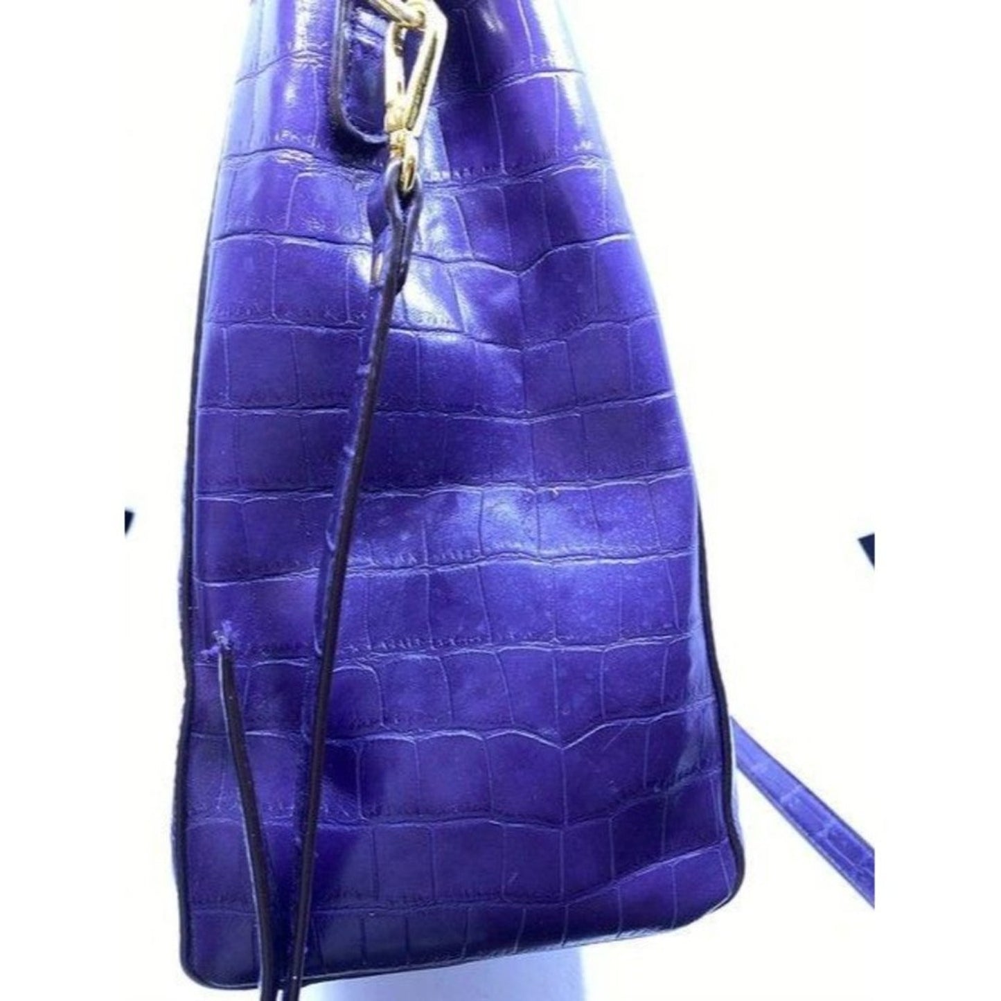 adrienne vittadini crossbody w w stra purple leath