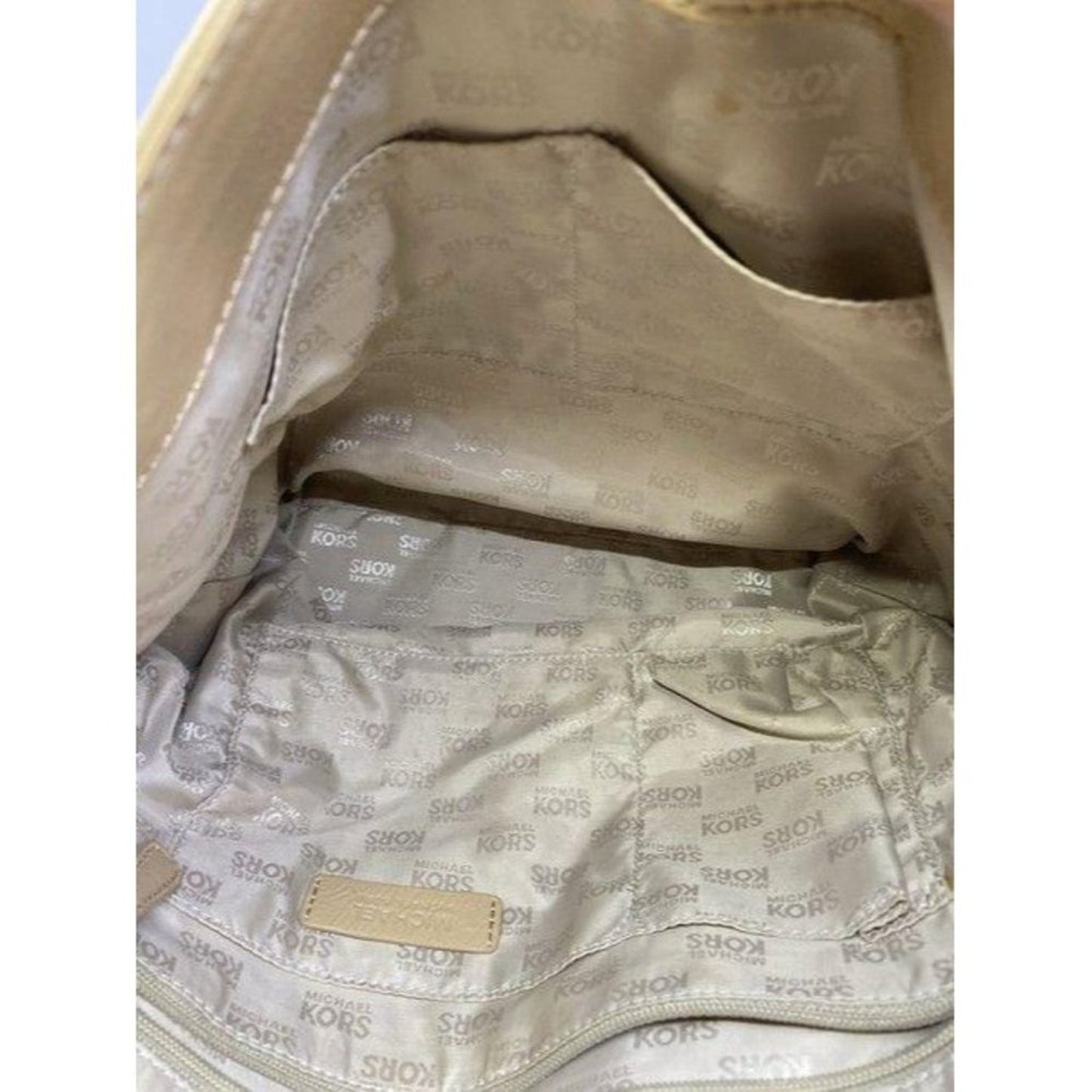 michael kors shopping tan patent leather tote