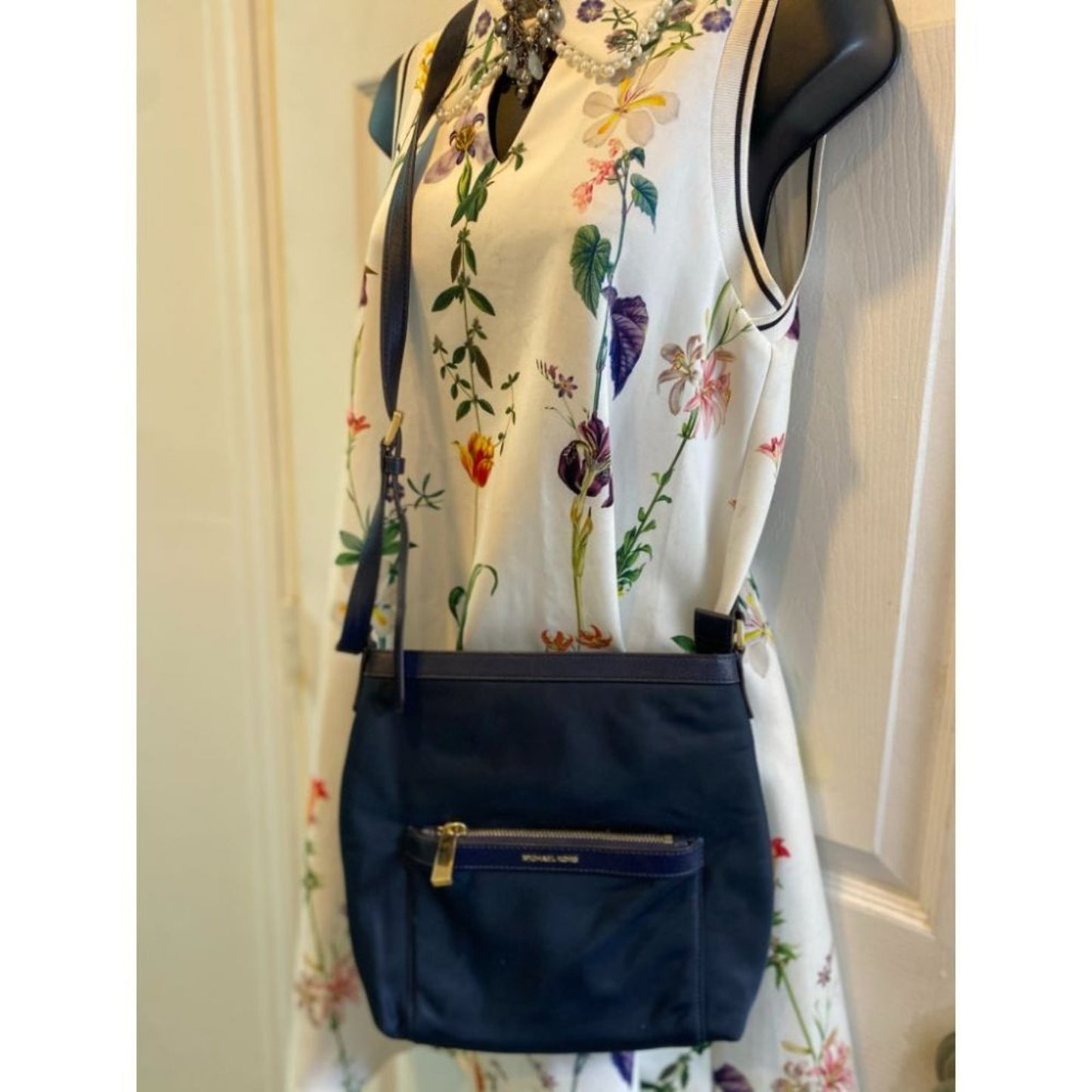 Michael Kors Blue Nylon Crossbody Bag