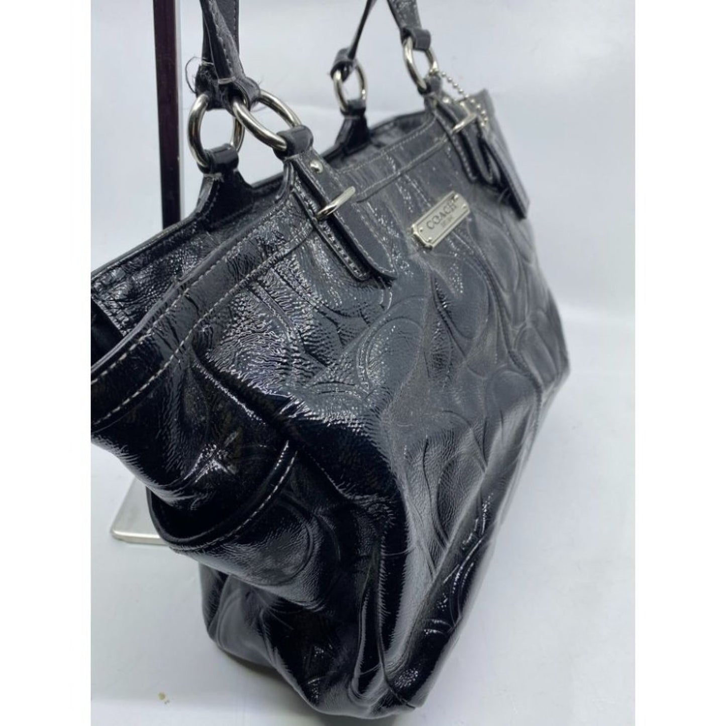 COACH Large Patent Leather Black Shoulder Bag