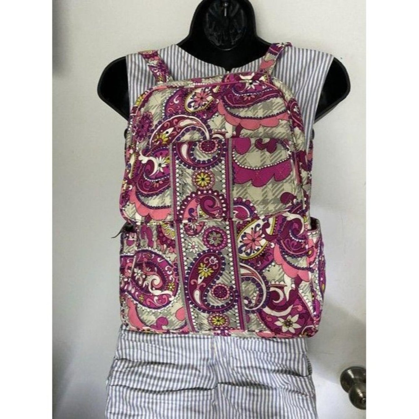 Vera Bradley Msrp Pink Gray Backpack