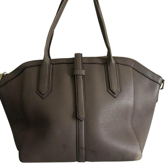 J Crew Large Light Brown Leather Trapeze Tote