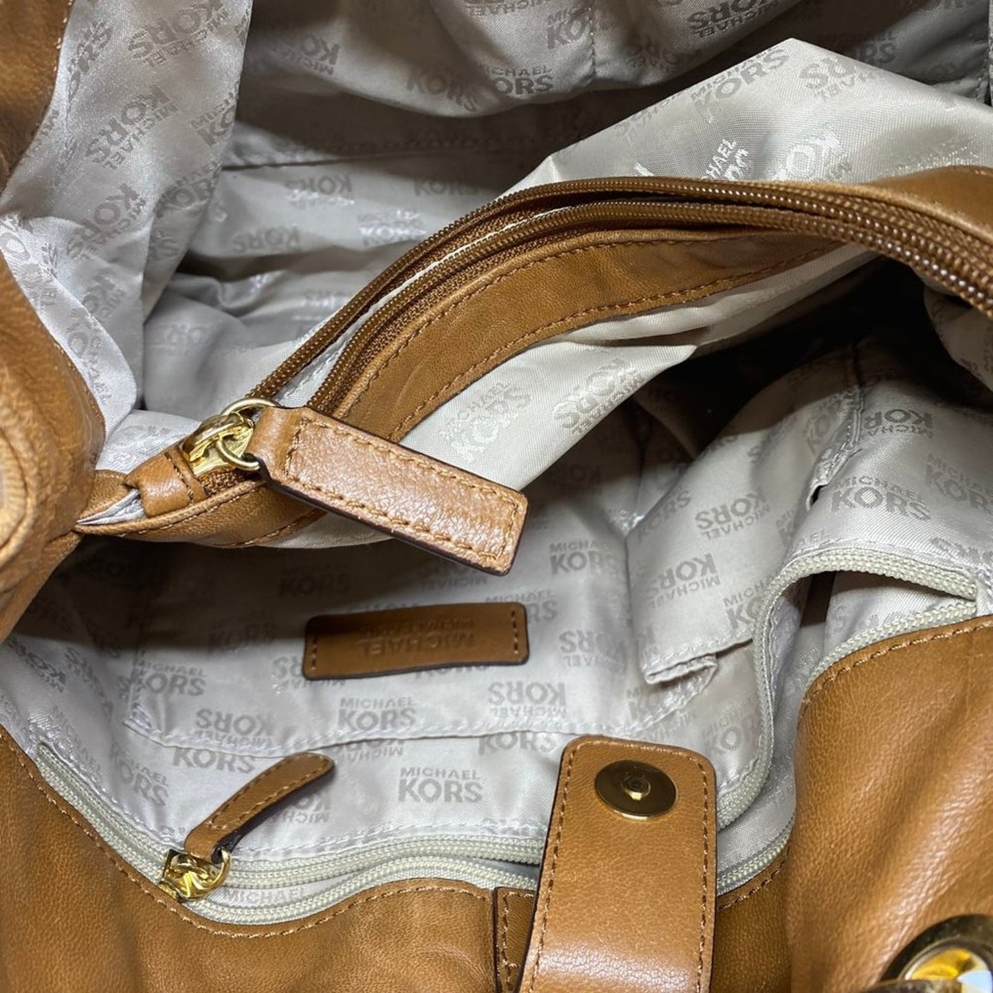 Michael Kors Medium Brown Leather Shoulder Bag