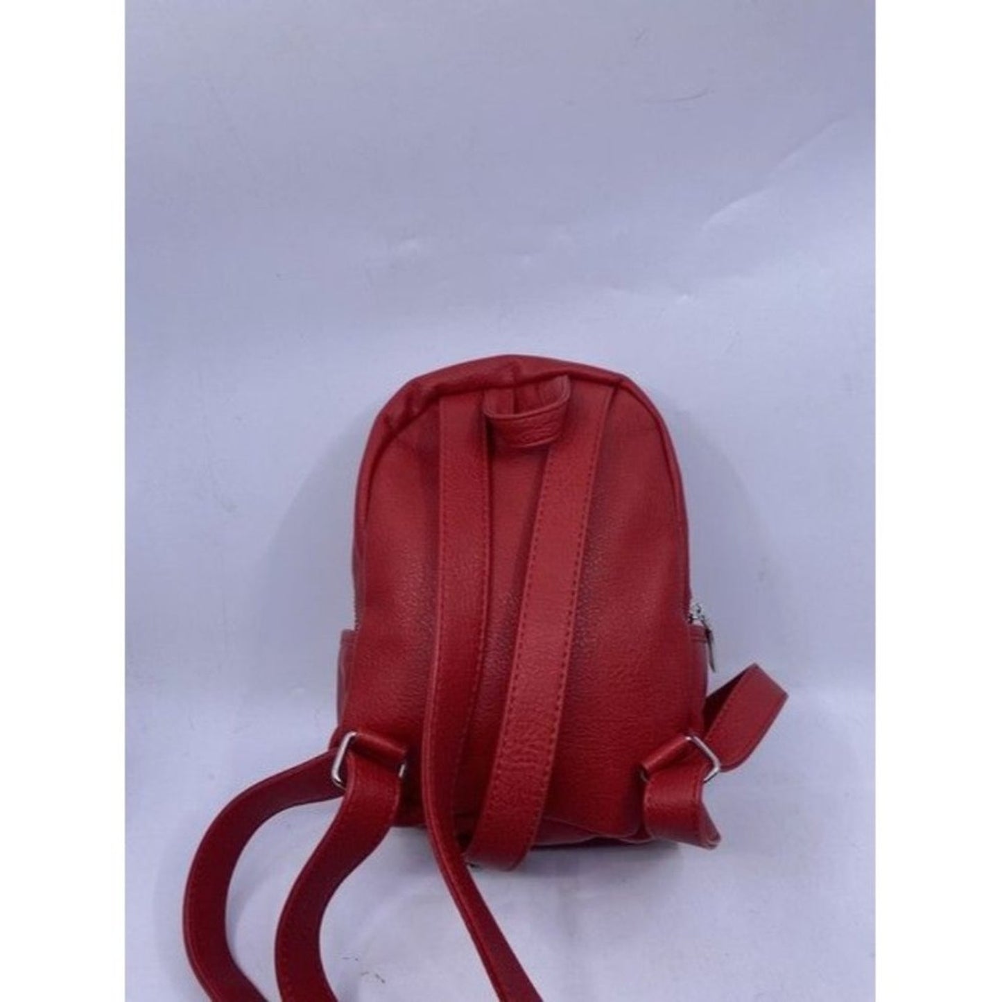 Steve Madden Mini Red Faux Leather Backpack