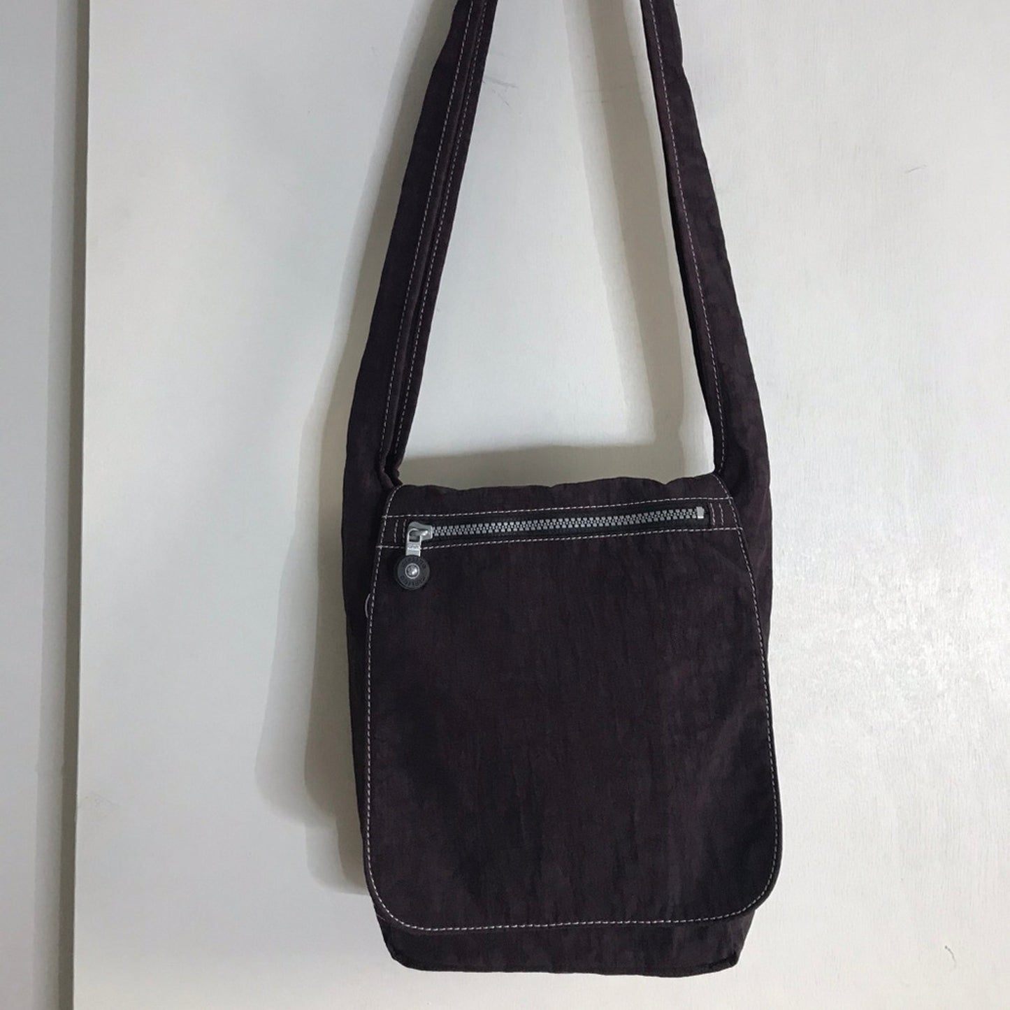 Kipling Dark Brown Nylon Medium Shoulder Bag
