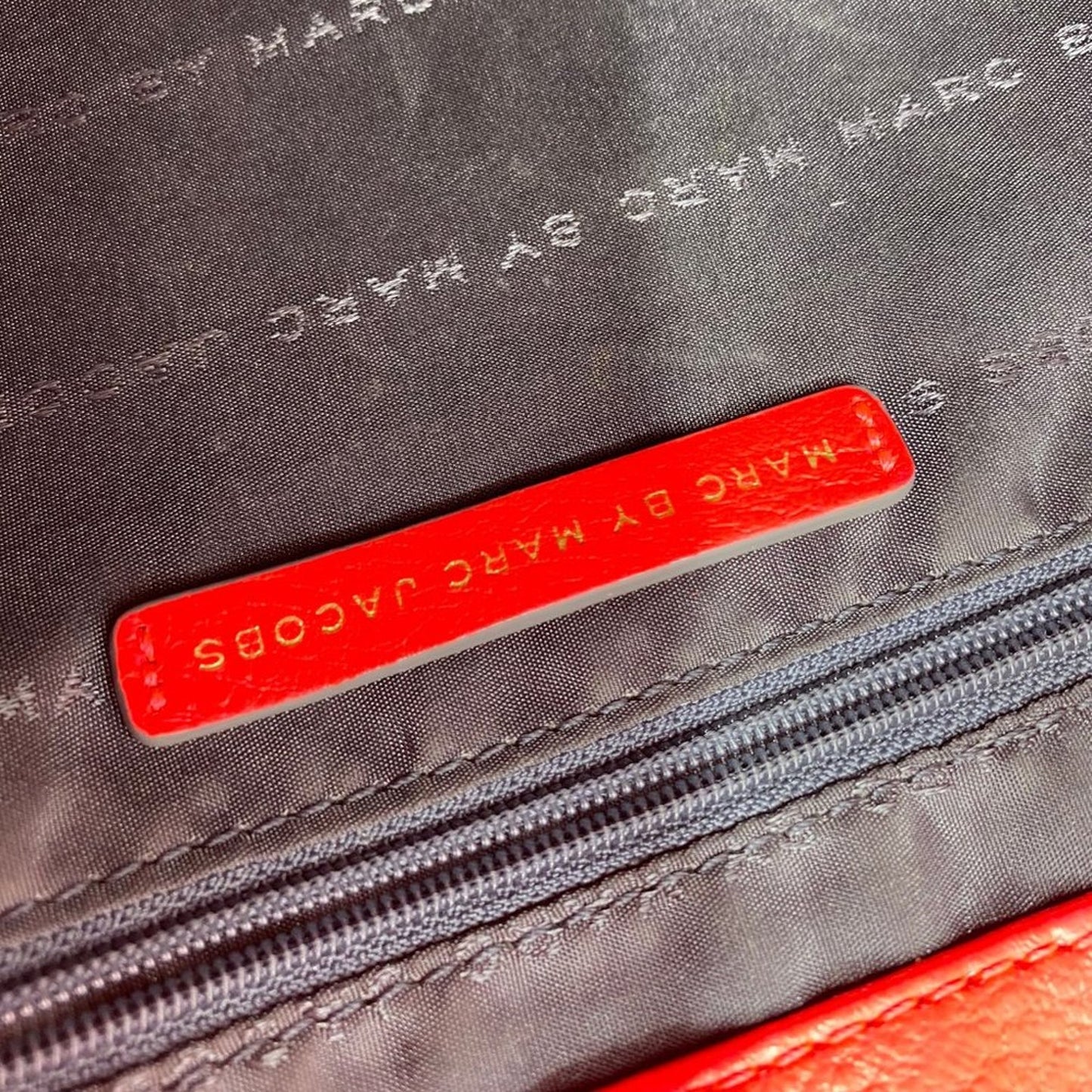 Marc Jacobs Orange Grain Leather Crossbody Bag