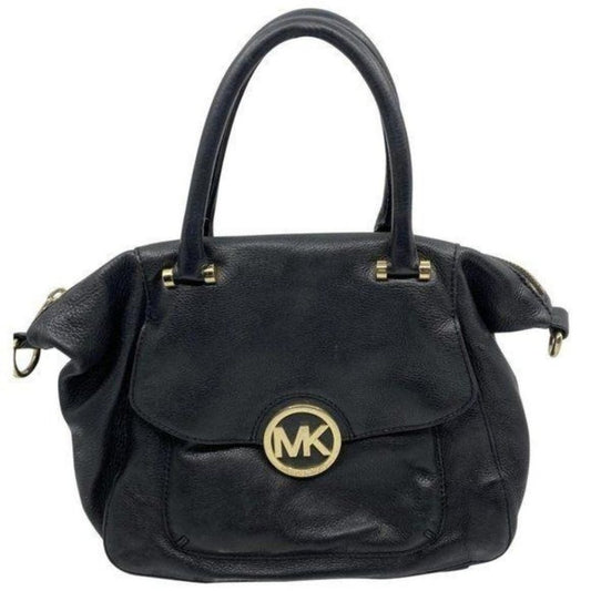 Michael Kors Large Black Leather Shoulder Bag