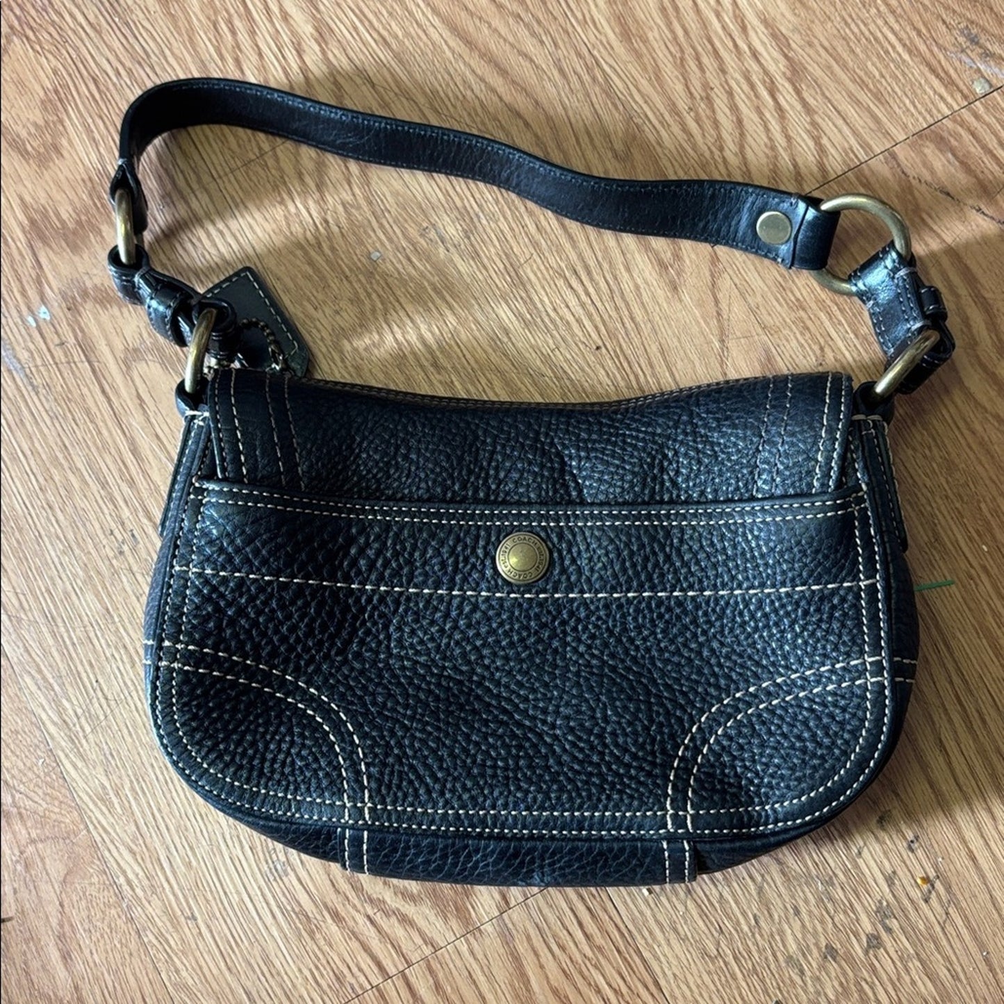 Coach Black Leather Shoulder Bag
