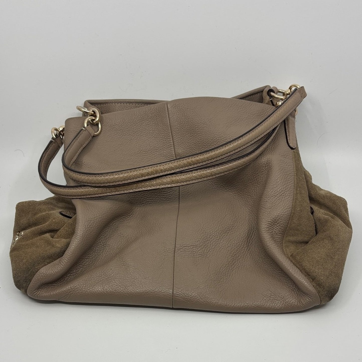 Elegant Taupe Leather Women's Bag