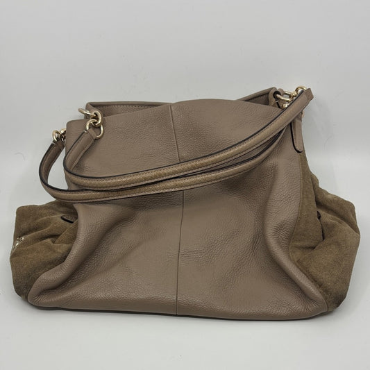 Elegant Taupe Leather Women's Bag