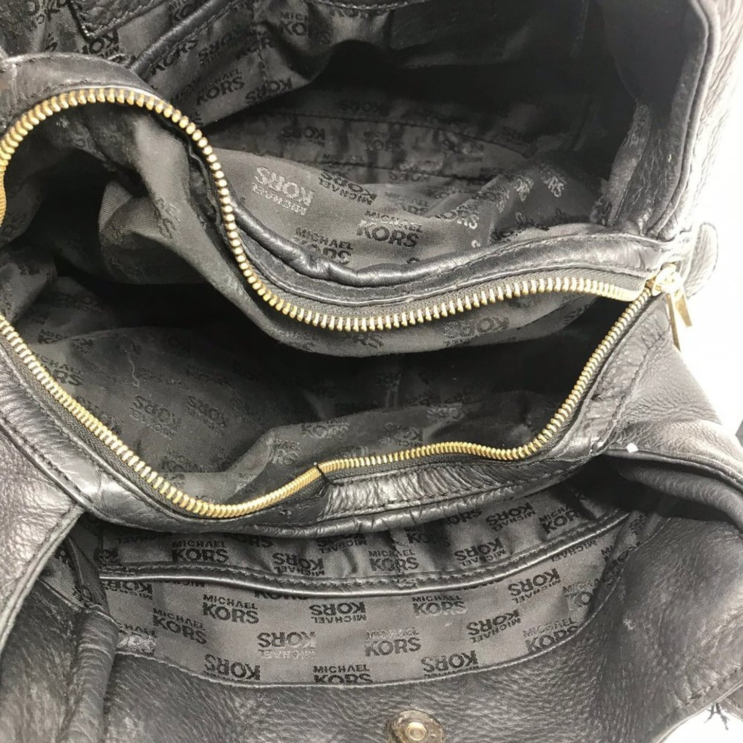 Michael Kors Black Large PU Leather Shoulder Bag