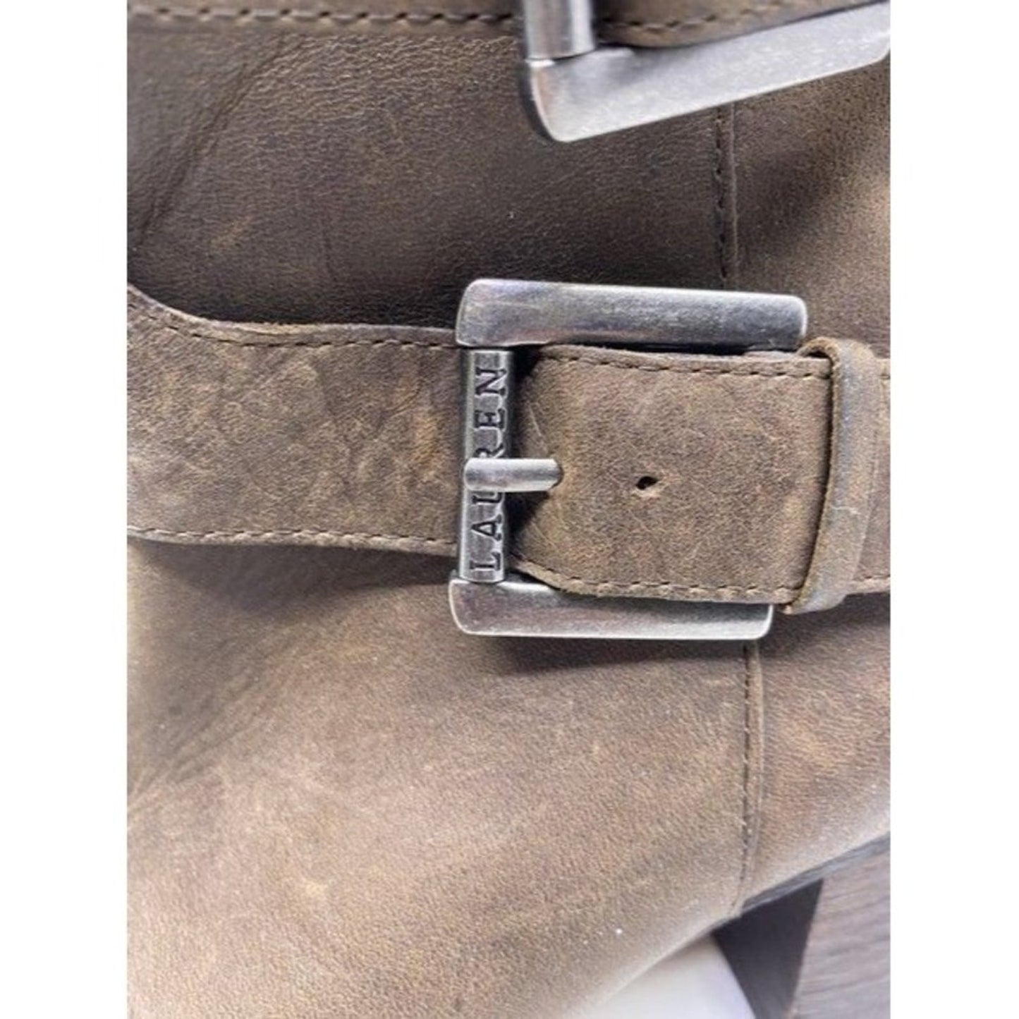 Lauren Ralph Lauren Brown Leather Bootsbooties Size Us