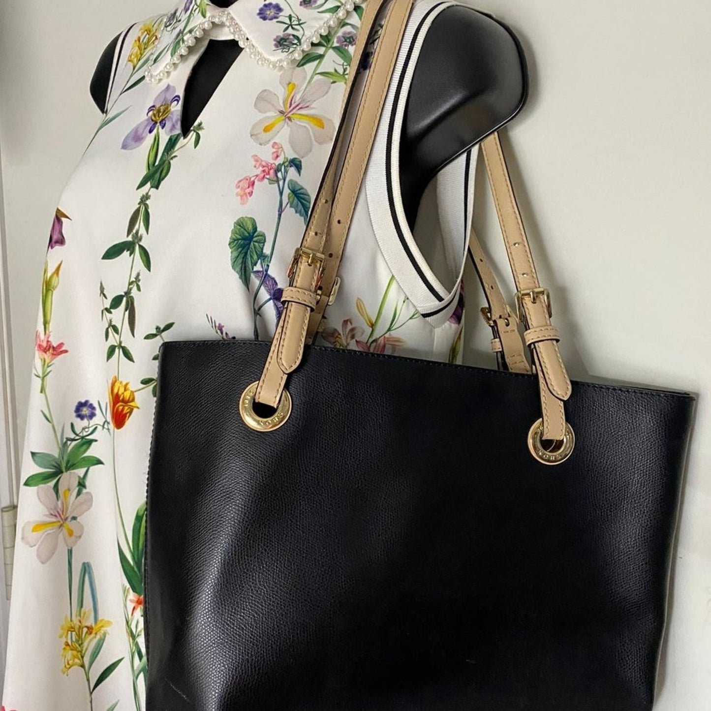 Michael Kors Black large leather handbag