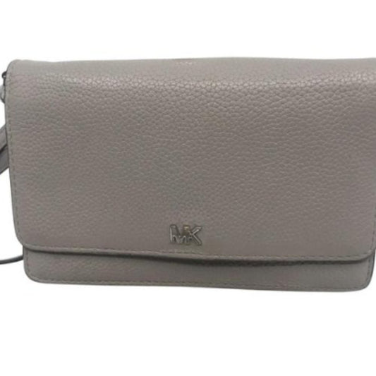 Michael Kors Grain Leather Long Belt Gray Wristlet