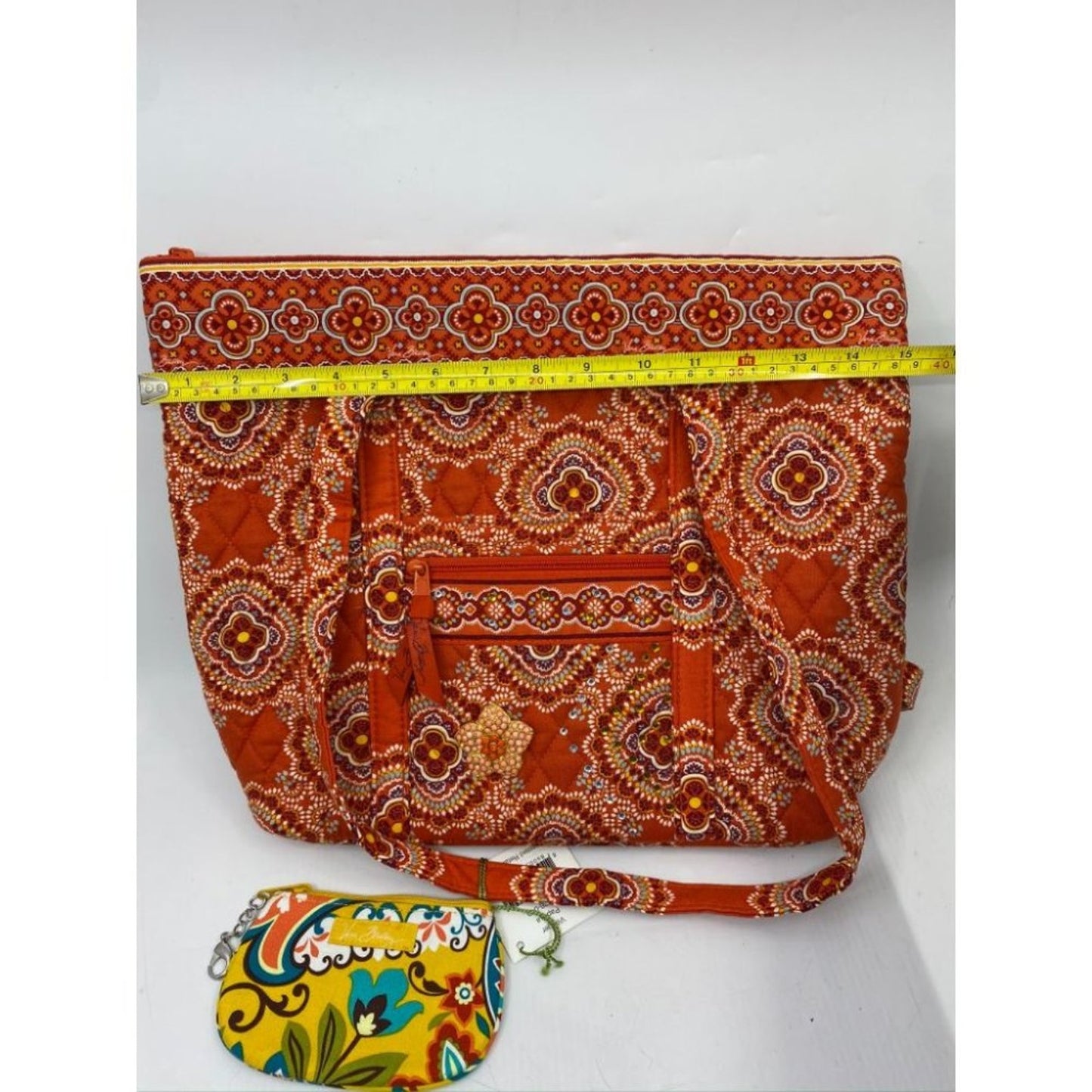 NWT! Vera Bradley Quilted Bag w Wallet Red Beige