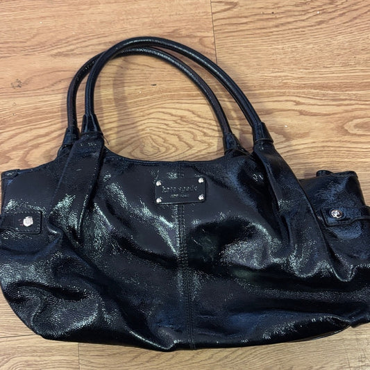 Black Patent Leather Tote Bag