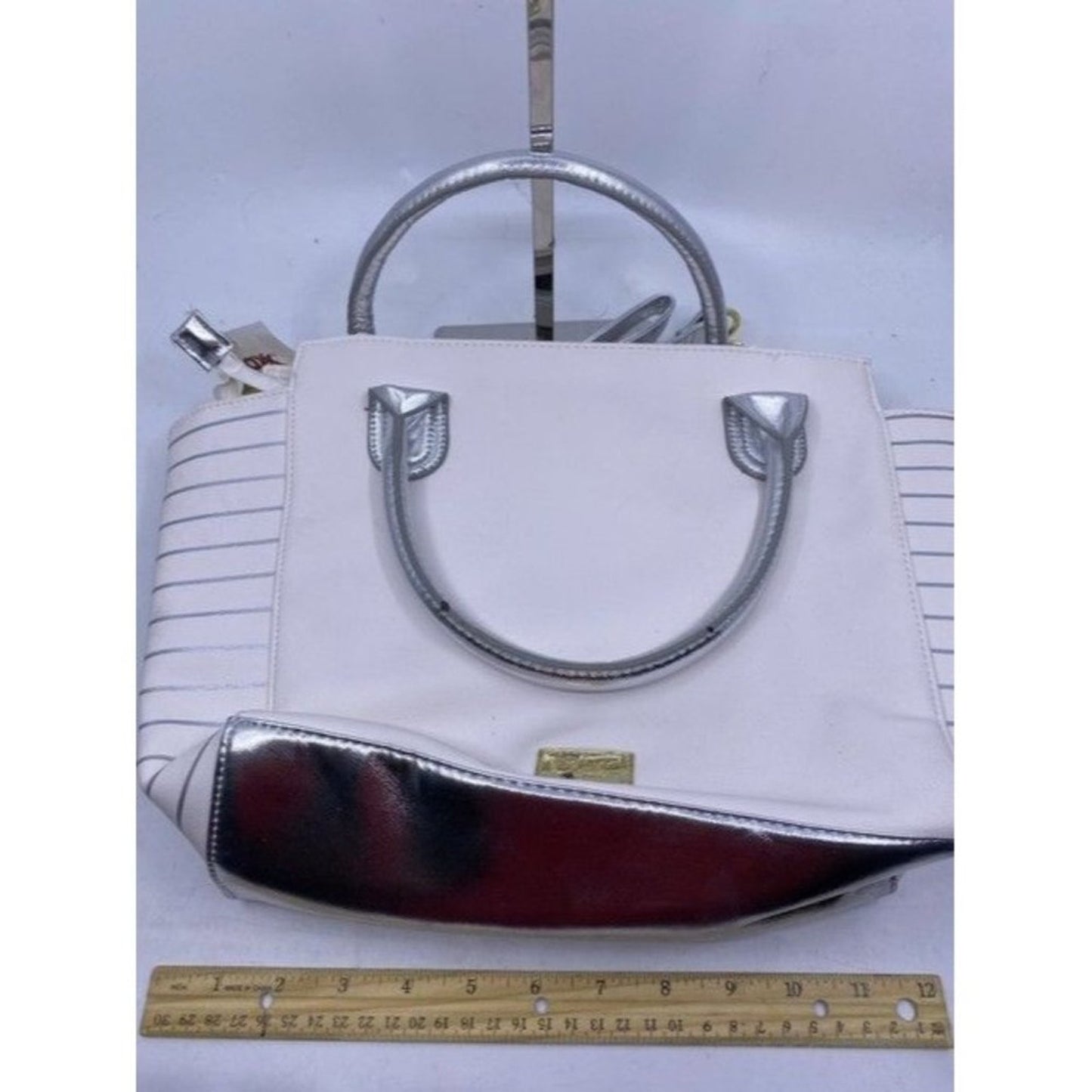 Betsey Johnson Love Kissing Unicorn White Faux Lea