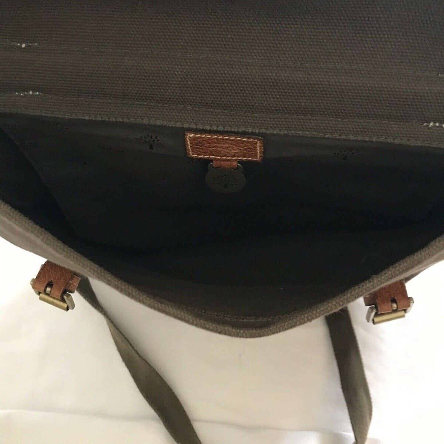 Mulberry Unisex Brown Canvas Messenger Bag