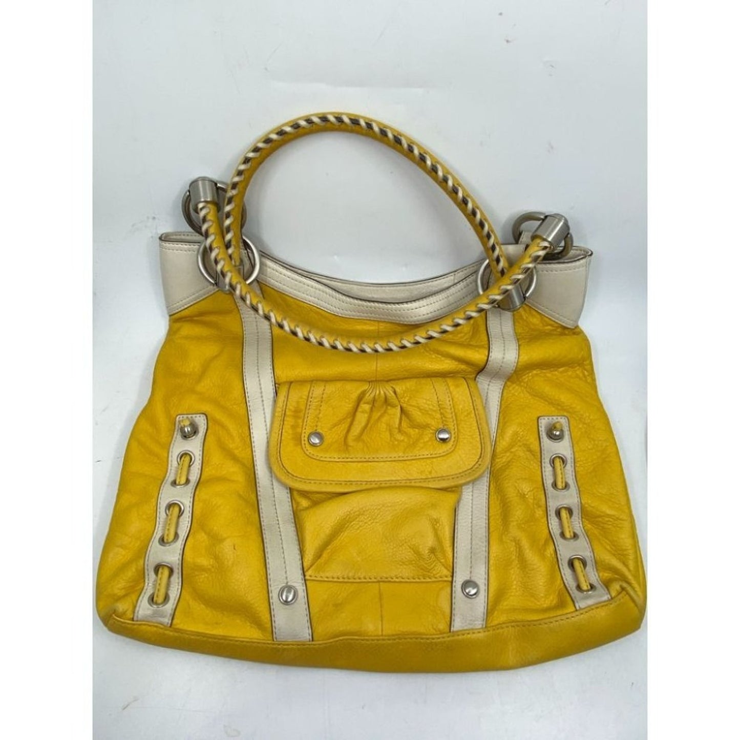 B. makowsky Yellow Leather Shoulder/ Handbag