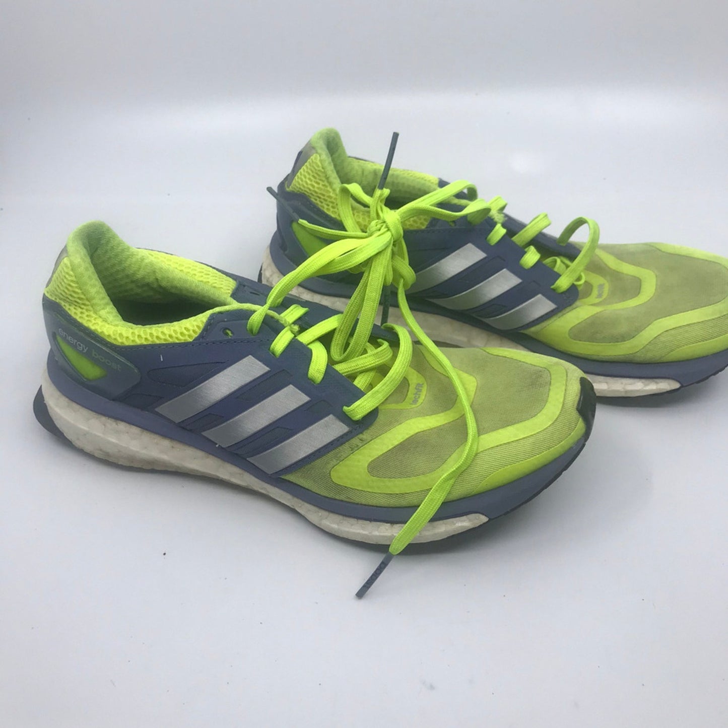 Adidas Boost Lime Green and Gray Sneakers Size 6.5