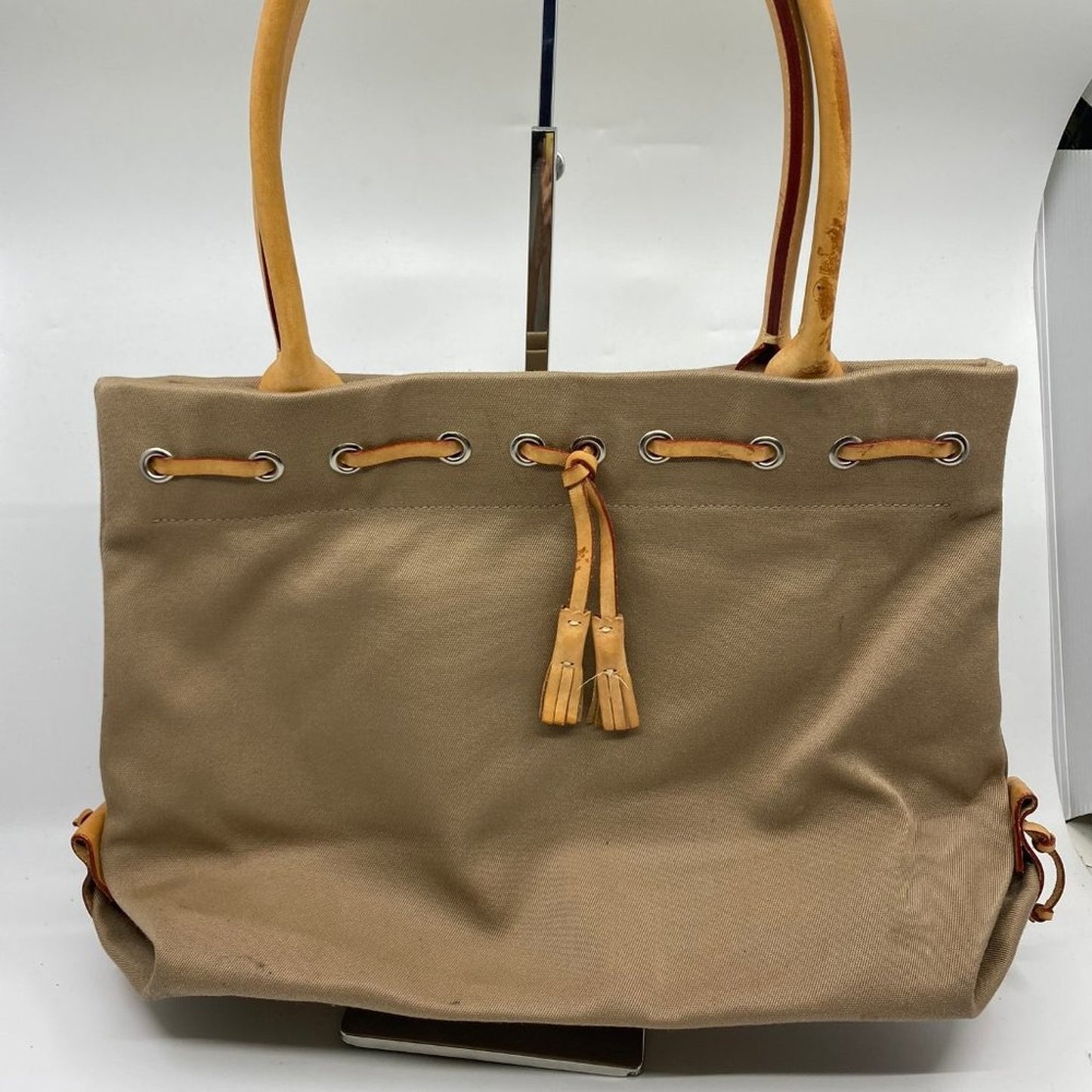 Dooney & Bourke XL Size Tan Nylon Shoulder Bag