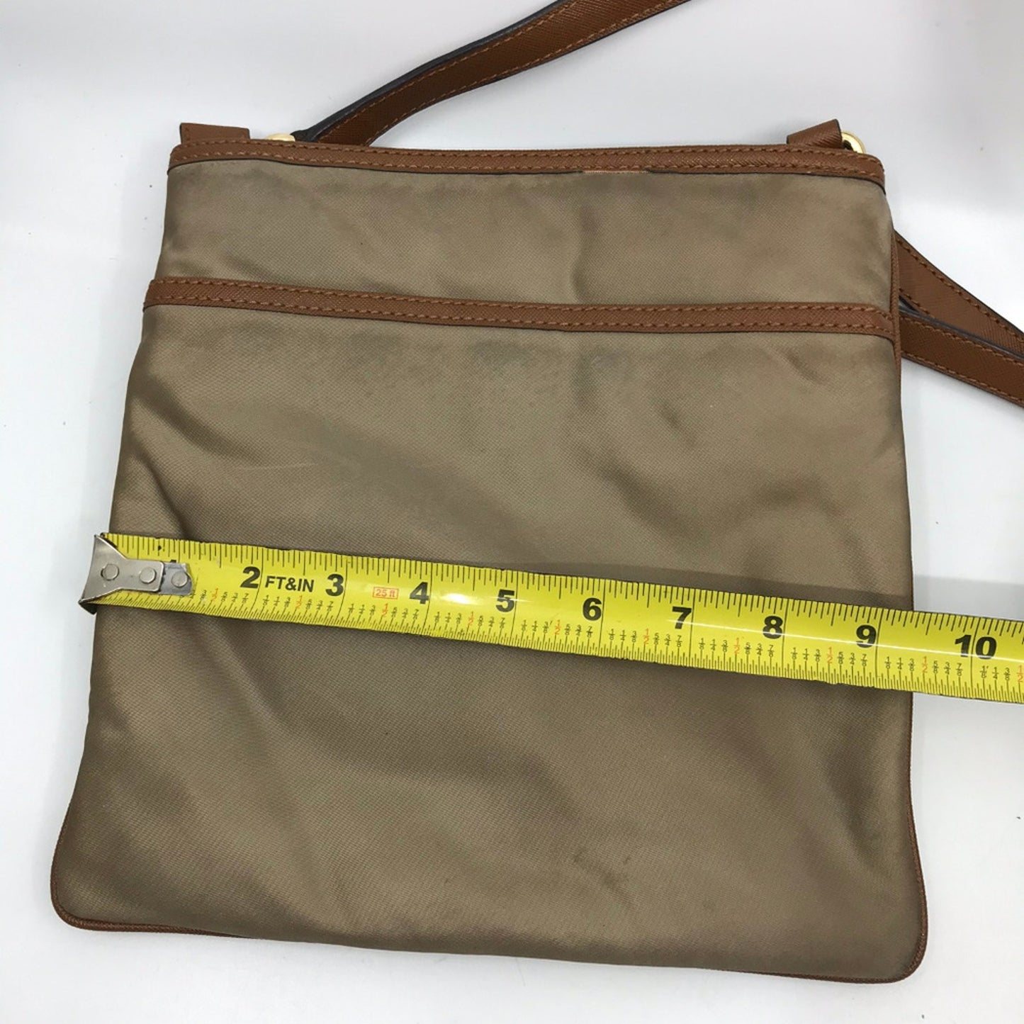 Michael Kors Tan Nylon Shoulder Bag