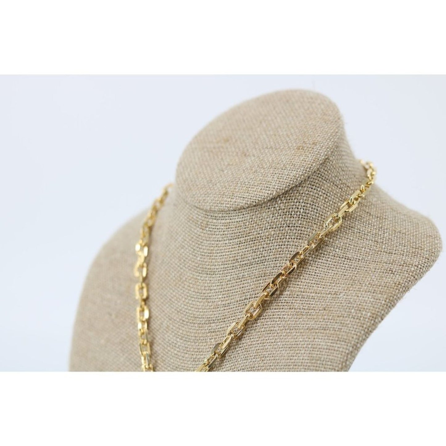 AUTHENTIC Louis Vuitton Lock and Key w 17 3/4 Gold Cable Second Hand Nec…
