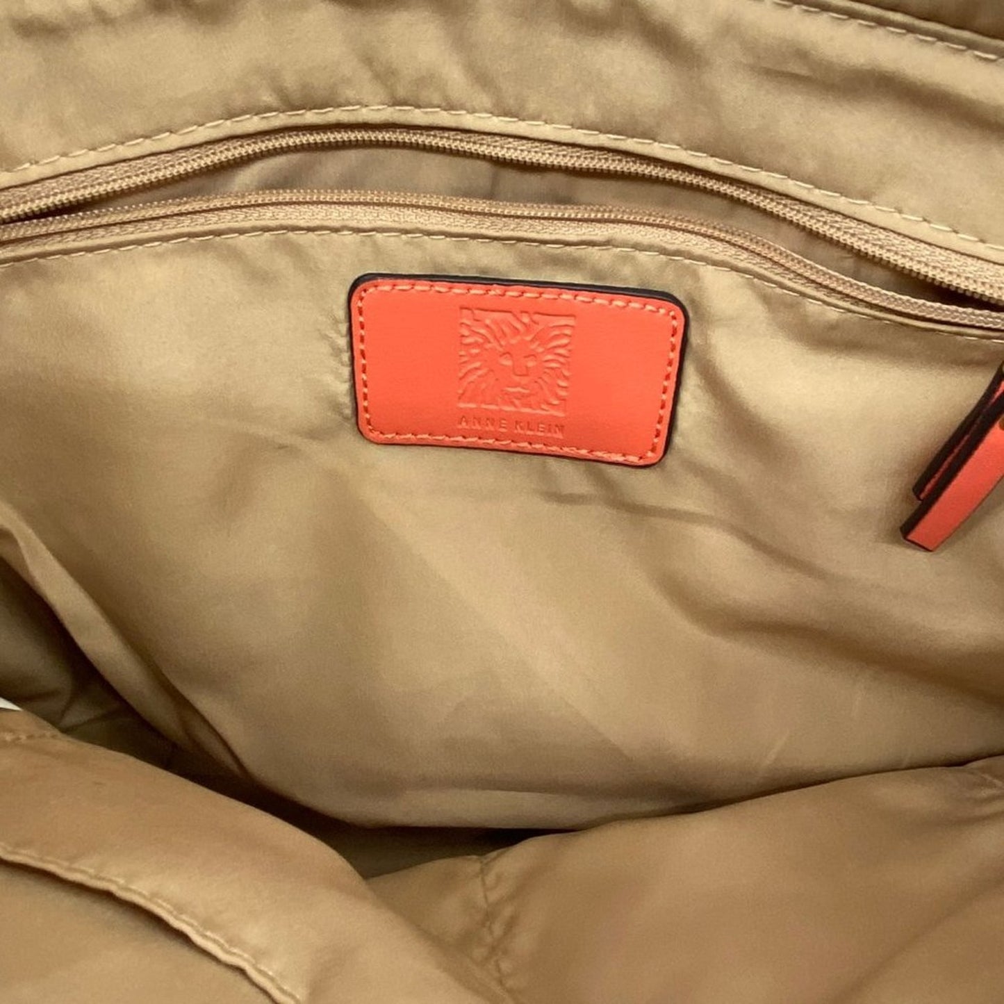 Ann Klein Tan Fabric Large Shopping Tote