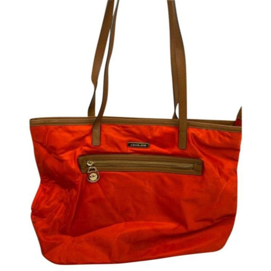 Michael Kors Nylon Red Shoulder Tote Bag MD to LG
