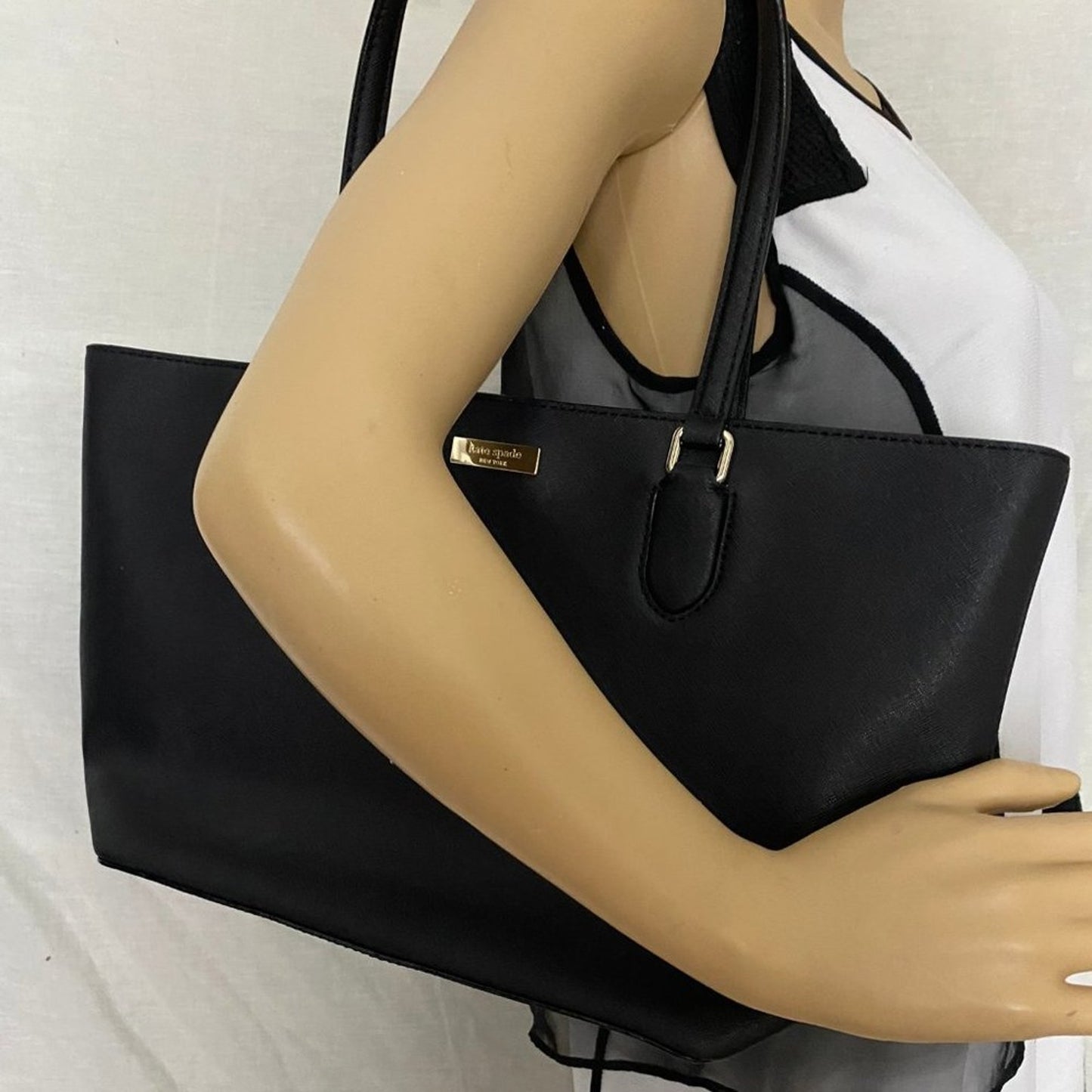 Kate Spade Black Large Saffiano Leather Tote Bag