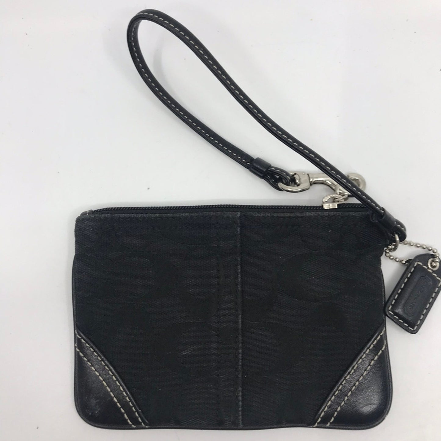 COACH Black Jacquard Design Wristlet
