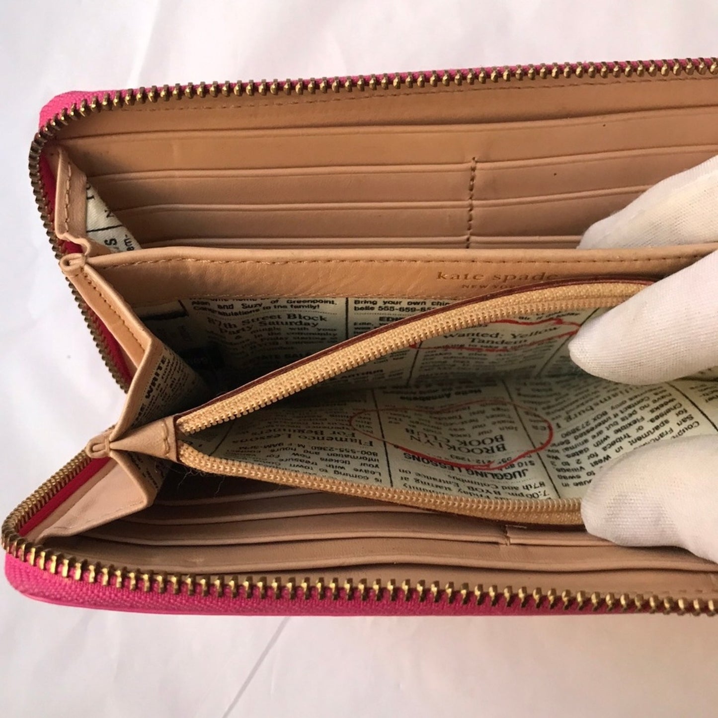 kate spade patent leather pink wallet