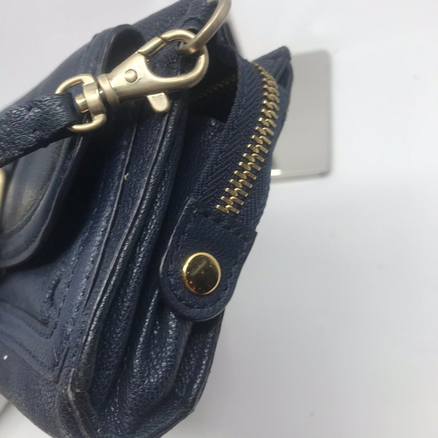 Michael Kors Leather Long Belt Black Wristlet