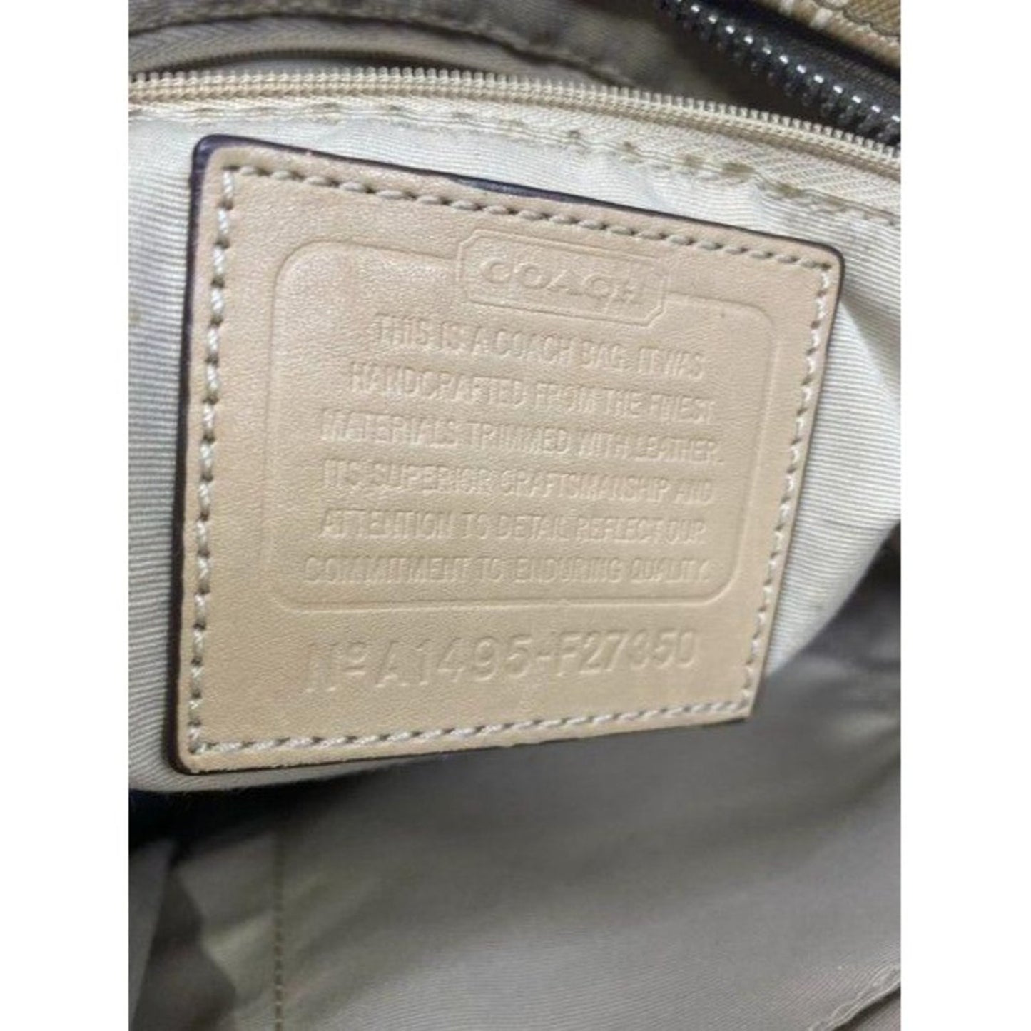 coach w w detachable specialty tie accent tan whit