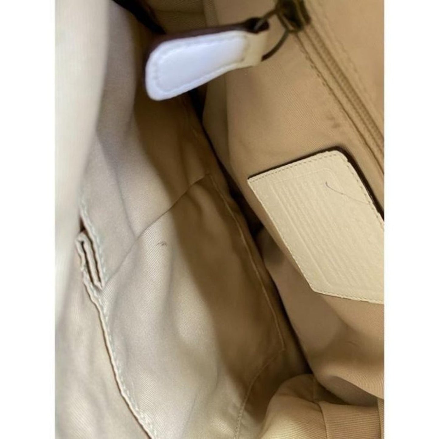 coach medium w adjustable strap white leather cros