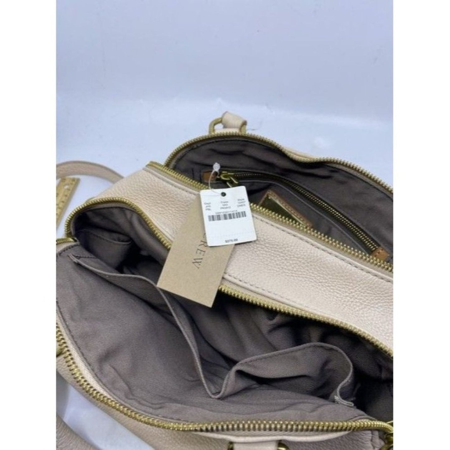 Dual Purpose White Leather Cross Body Bag