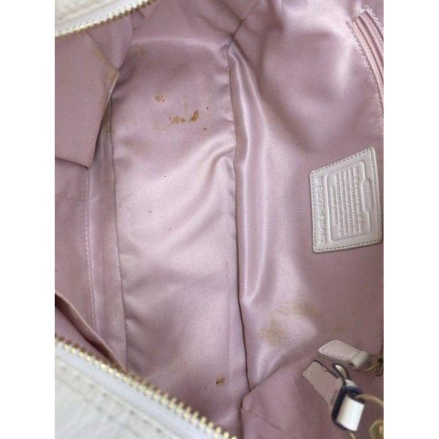 coach w w detachable specialty tie accent cream sh