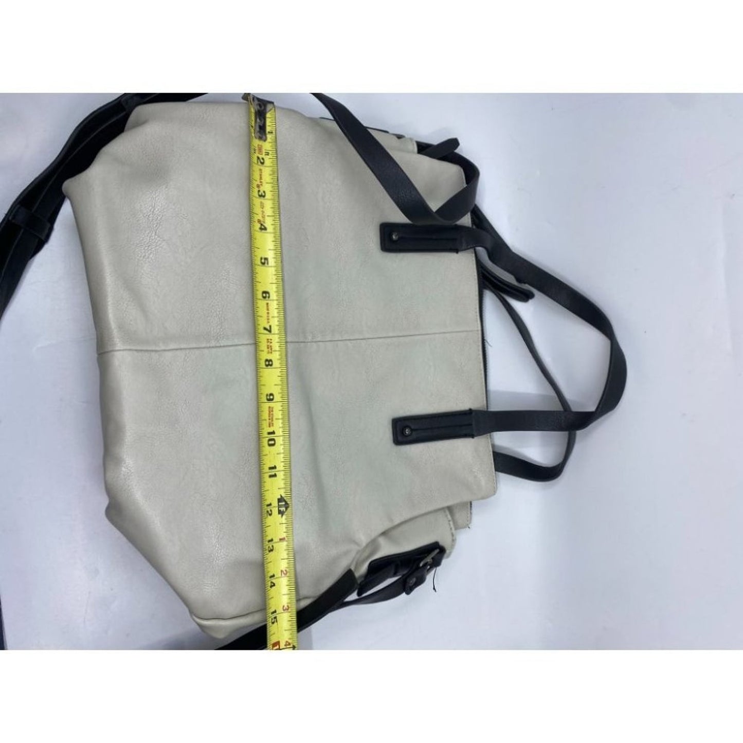 Kenneth Cole White Large Leather Crossbody Bag