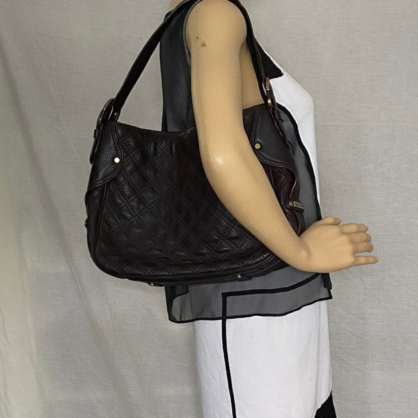 Michael Kors Medium Black Leather Shoulder Bag