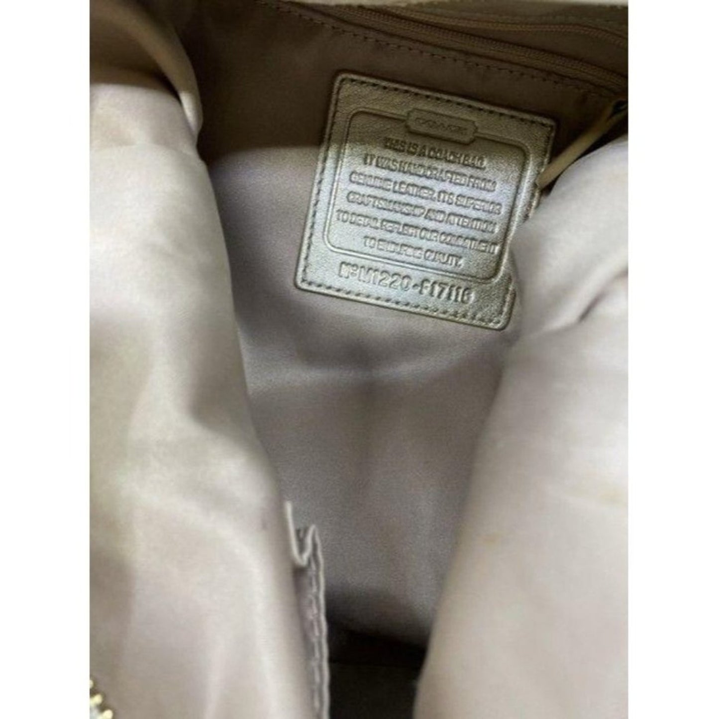 coach white gold leather cross body bag