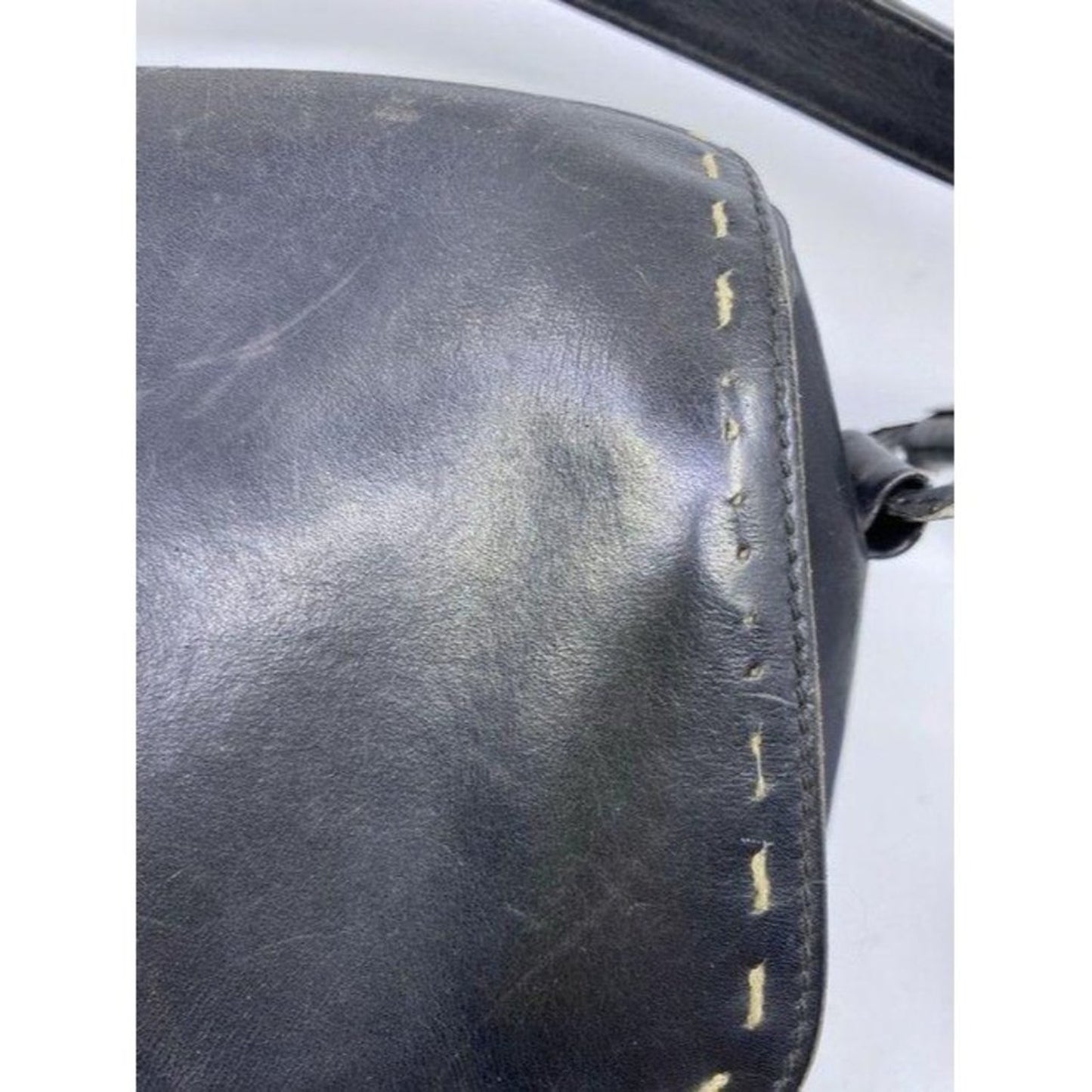 prada vintage black leather cross body bag