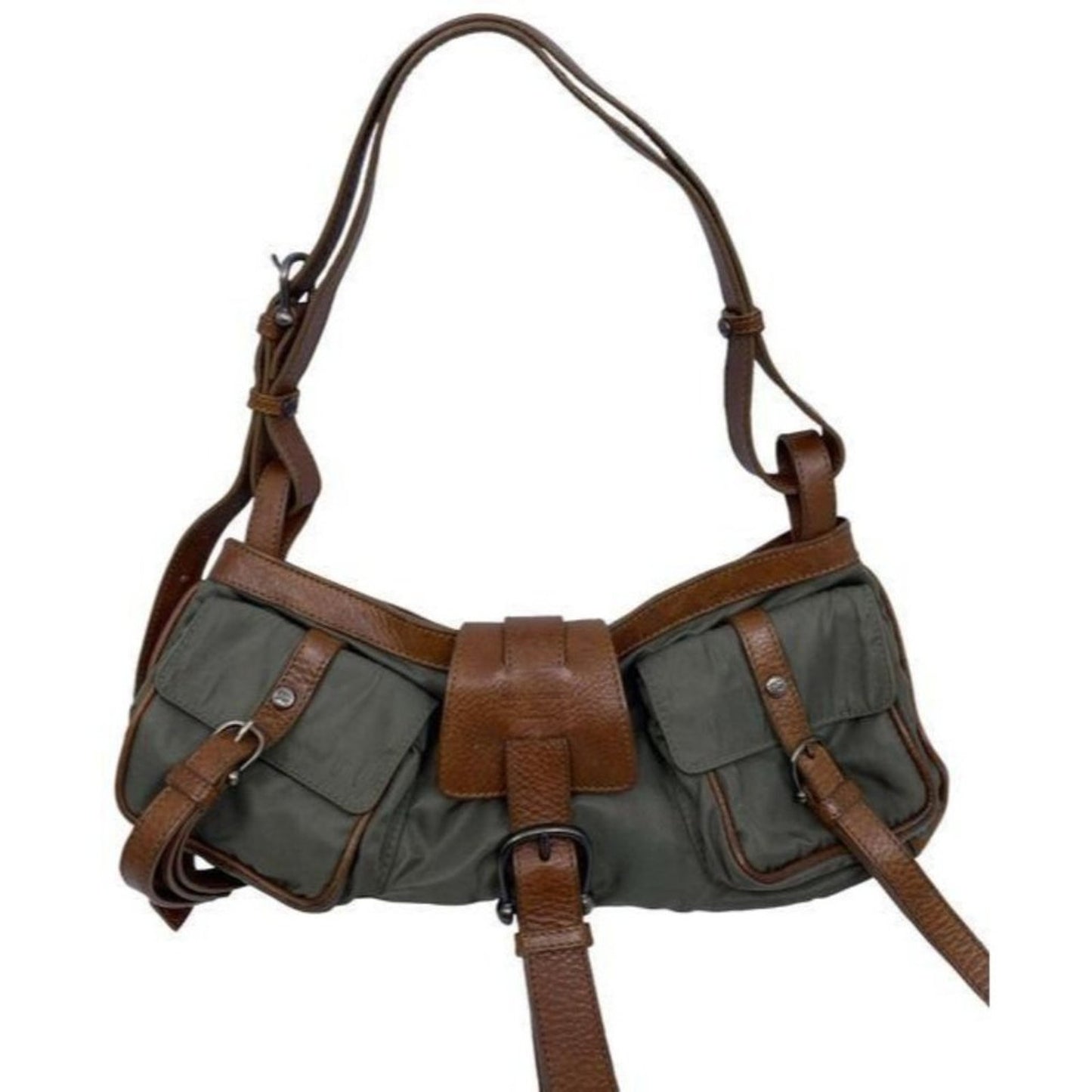 burberry gray brown shoulder bag