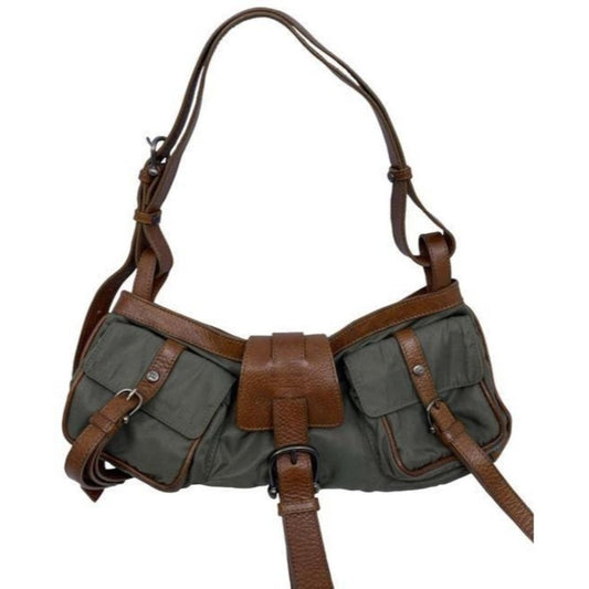 burberry gray brown shoulder bag