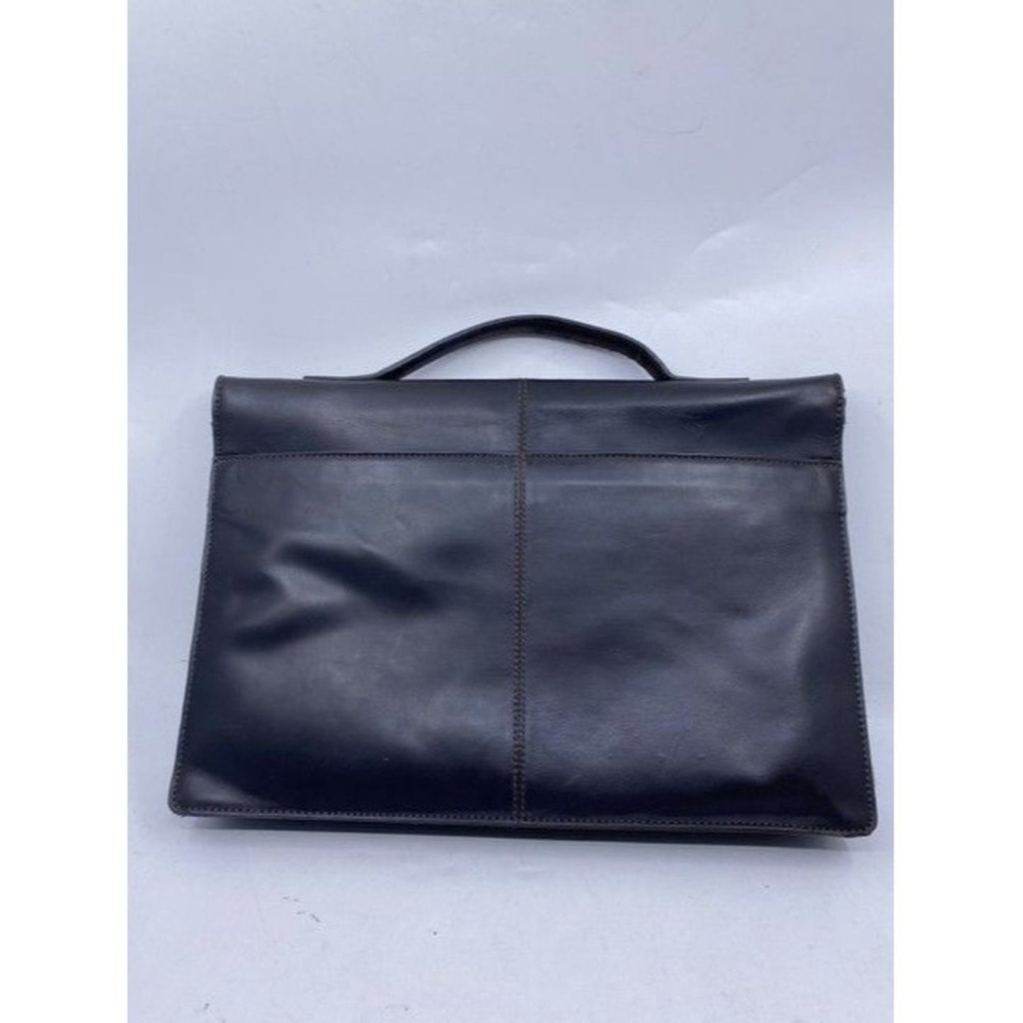 Cole Haan Briefcase Black Leather Messenger Bag