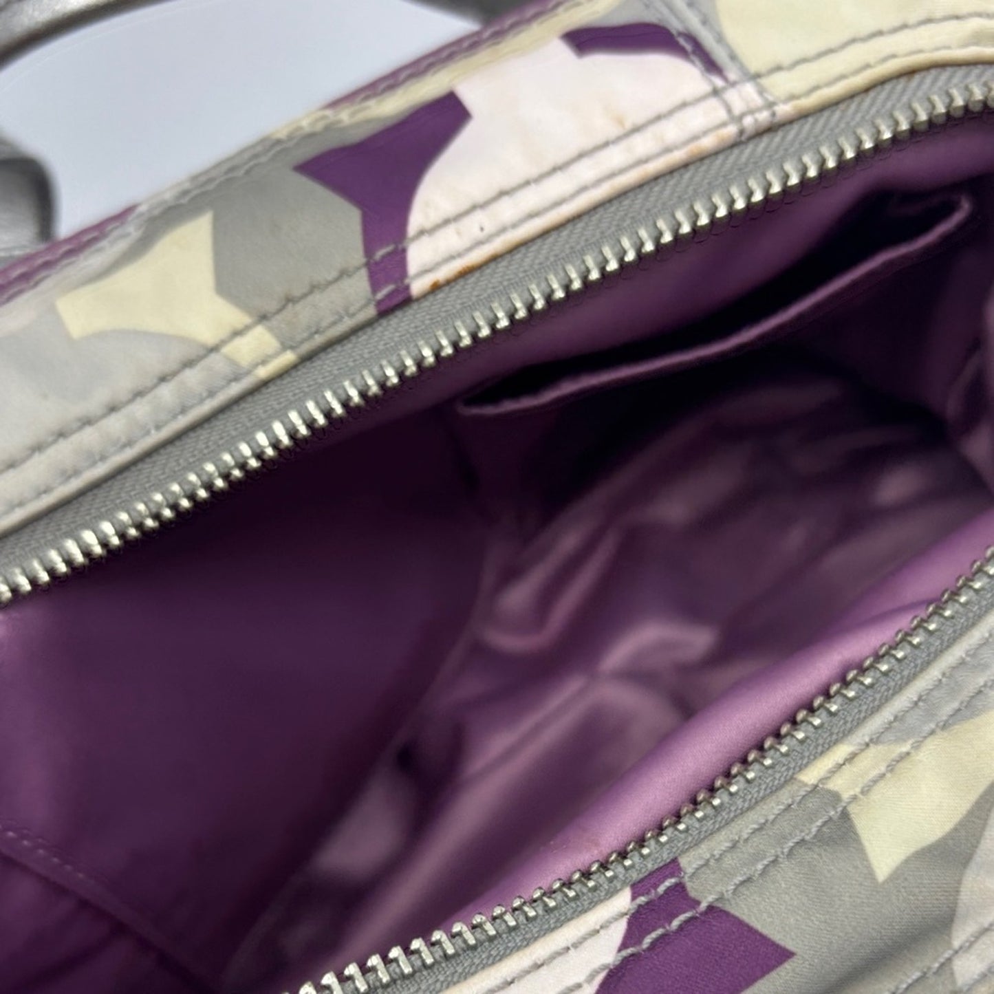 Stylish Silver and Purple Women's Bag