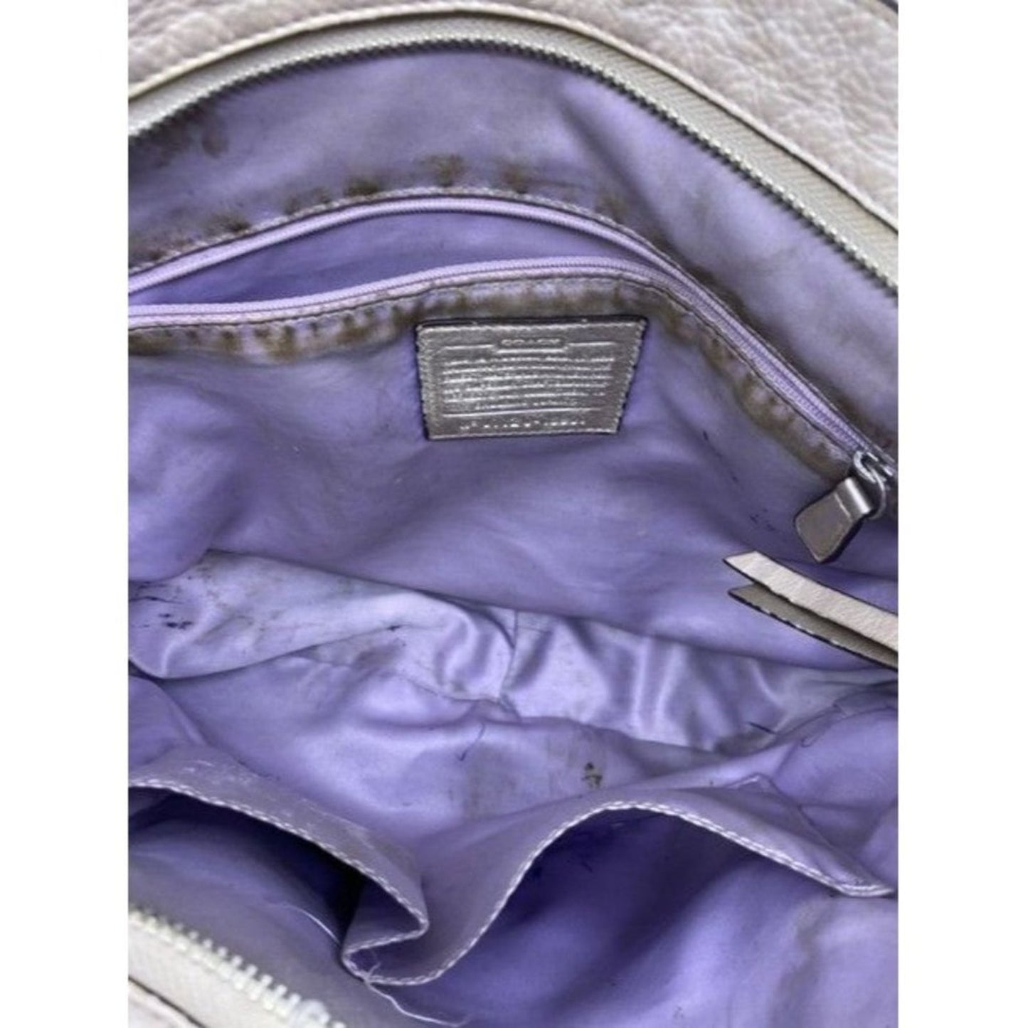Coach Classic Off White Leather Shoulder Bag