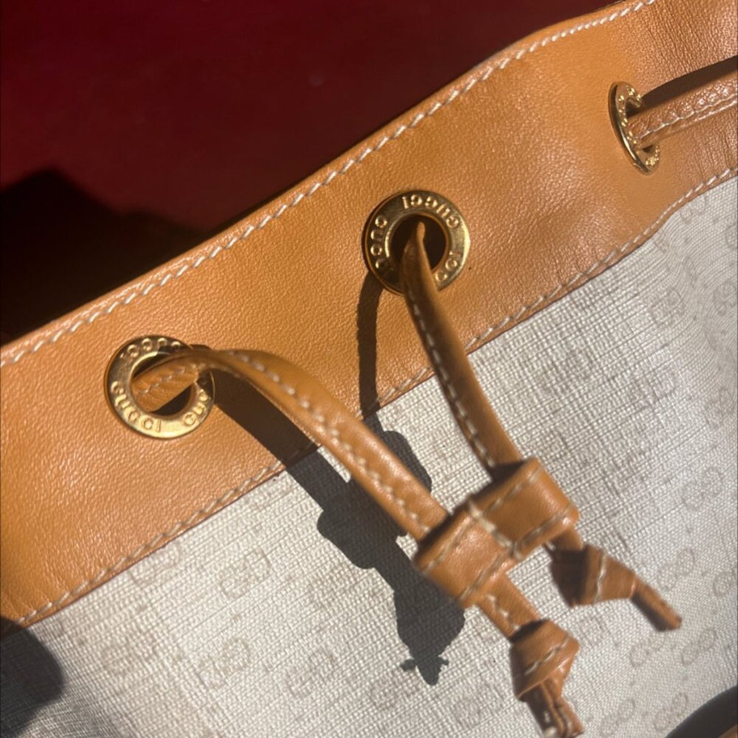 Vintage Gucci GG Canvas Bucket Bag